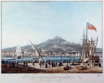 View of the Port of Marseille under the Restoration by Ambroise Louis Garneray