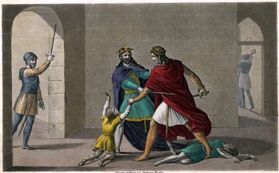 Childebert I Let Clotaire Slaughter the Children of Their Brother Clodomir, King of Orleans, Whose States They Share by Ambroise Tardieu