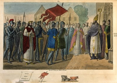 Dagobert I (603 - 639) Taking Down the Banner at St Denis by Ambroise Tardieu