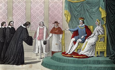 Francois II (1544-1560) announces to the deputies of Parliament who come to greet him after his father