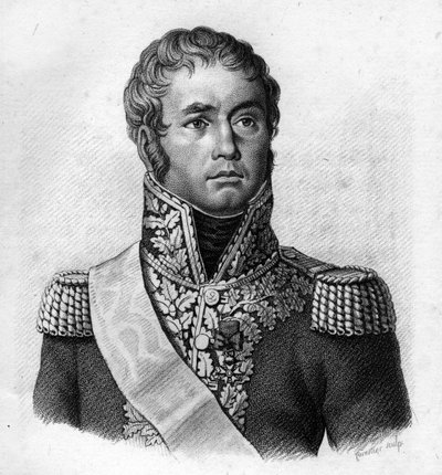 General Claude Joseph, Count Lecourbe (1758-1815). Engraved by Ambroise Tardieu in 1818. Stella Collection. by Ambroise Tardieu