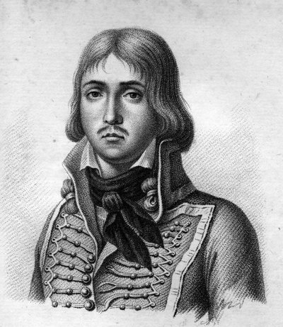 General Marceau, François Séverin Marceau Desgraviers, French General (1769-1796). Engraved by Ambroise Tardieu in 1818. Stella Collection. by Ambroise Tardieu