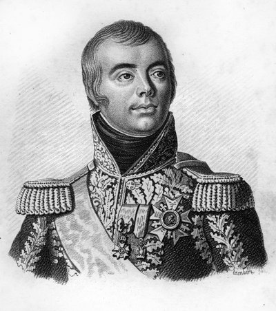Jacques Alexandre Macdonald, Marshal of France. in Portraits of the French generals following the victories and conquests of the French. Engraved by Ambroise Tardieu in 1818. Stella Collection by Ambroise Tardieu