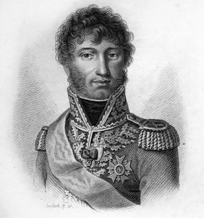 Joachim Murat, Marshal of France, King of Naples in Portraits of the French generals following the victories and conquests of the French. Engraved by Ambroise Tardieu in 1818. Stella Collection by Ambroise Tardieu
