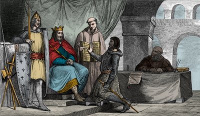 Louis II (848-79) the Stammerer Receives an Oath of Allegiance from a Noble by Ambroise Tardieu