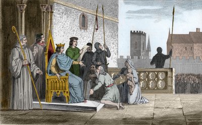 Louis X (1289-1316) the Mischievous emancipates the serfs. Louis X (1289-1316), dynasty of the Capetians, reputed for having freed all the serfs of his kingdom that he forced to redeem their freedom. Engraving from 1825 in 