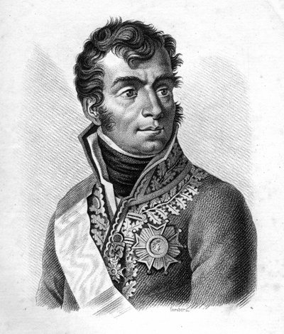 Marechal Auguste Frederic Louis (Auguste-Frederic-Louis) de Viesse de Marmont (1774-1852), Duke of Raguse - Portraits of the French generals following the victories and conquests of the French. Engraved by Ambroise Tardieu in 1818. Stella Collection. by Ambroise Tardieu