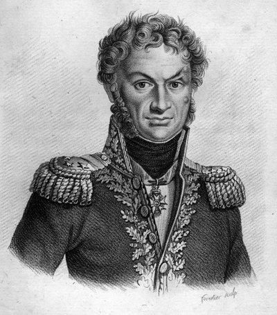 Pierre Cambronne, French General. Engraved by Ambroise Tardieu in 1818. Stella Collection by Ambroise Tardieu