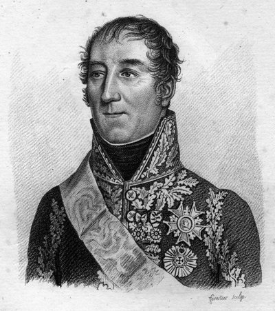 Portrait of Marshal Mortier. Adolphe Edouard Casimir Joseph Mortier, Duke of Treviso, French Marshal and Politician (1768 - 1835) in 