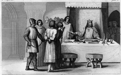 Robert II, the Pious Releases Conspirators - Engraving by Ambroise Tardieu