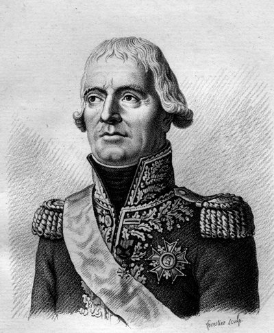 Portrait of Jean Mathieu Philibert, Count Serurier (1742-1819), in Portraits des generaux francais en suite les victoires et conquetes des Francais. Engraved by Ambroise Tardieu in 1818. Stella Collection by Ambroise Tardieu