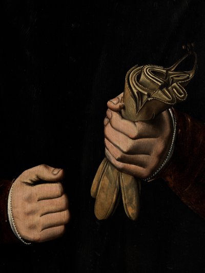 (detail) Portrait of Otho Stochoven by Ambrosius Benson