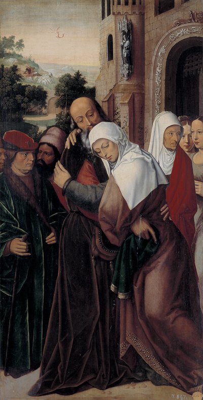 Meeting of Saints Joachim and Anne at the Golden Gate by Ambrosius Benson