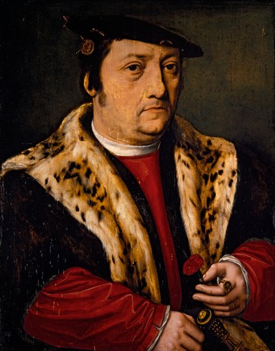 Portrait of a Man with a Pink by Ambrosius Benson