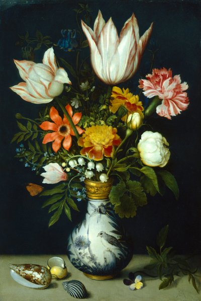 Flowers in a Porcelain Vase by Ambrosius Bosschaert the Elder