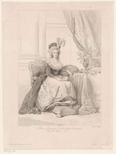 Portrait of Marie Antoinette, Queen of France by Amédée Félix Barthélemy Geille