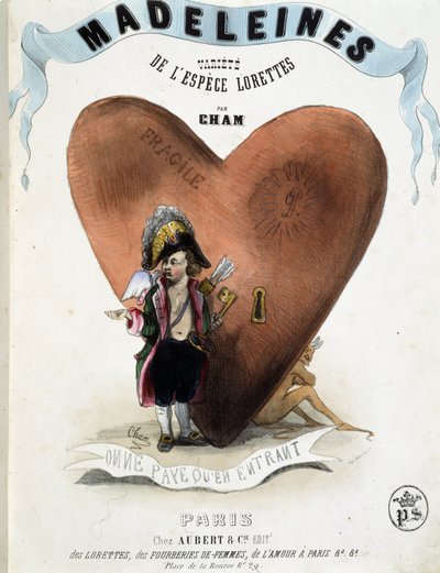 One pays only when entering (caricature of Cupid (Eros) before a heart hiding a devil) - in 