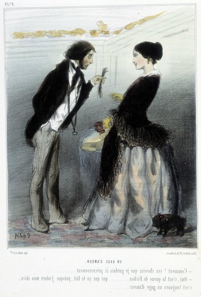 A Token of Love (caricature) - in “Madeleines” by Cham, v.1870-1880 by Amédée de Noé
