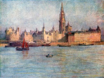 The Roadstead from the Tete de Flandre, Antwerp by Amedee (after) Forestier