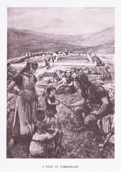 A Fort in Cumberland (illustration from The Roman Soldier) by Amedee Forestier