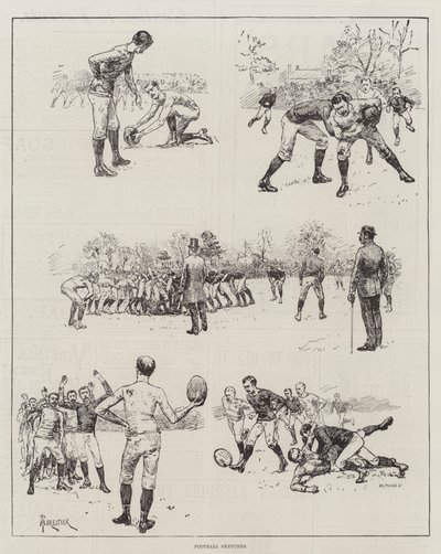 Football Sketches by Amedee Forestier