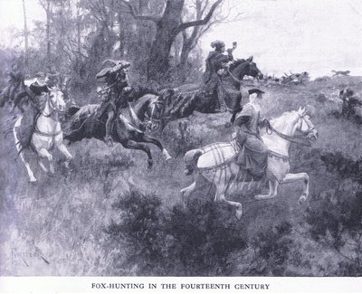 Fox hunting in the fourteenth century by Amedee Forestier
