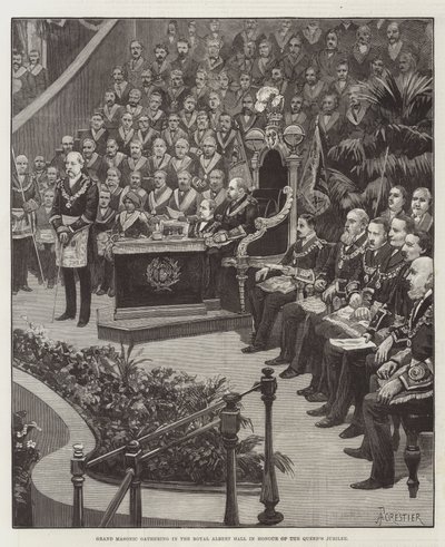 Grand Masonic Gathering in the Royal Albert Hall in Honour of the Queen