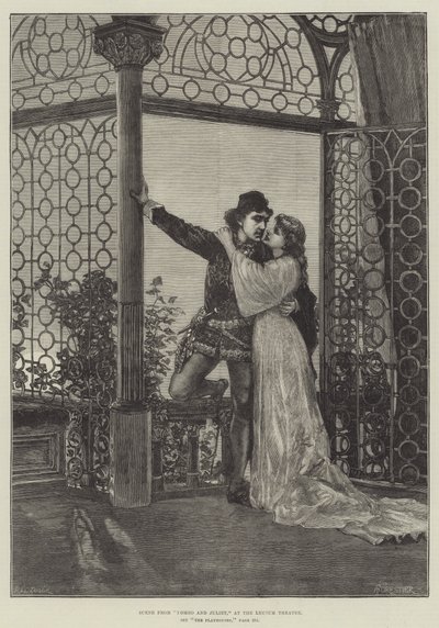 Scene from Romeo and Juliet, at the Lyceum Theatre by Amedee Forestier