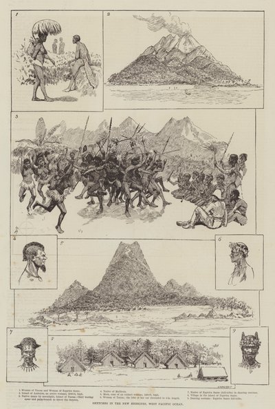 Sketches in the New Hebrides, West Pacific Ocean by Amedee Forestier
