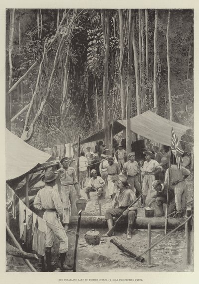 The Debatable Land in British Guiana, a Gold-Prospecting Party by Amedee Forestier