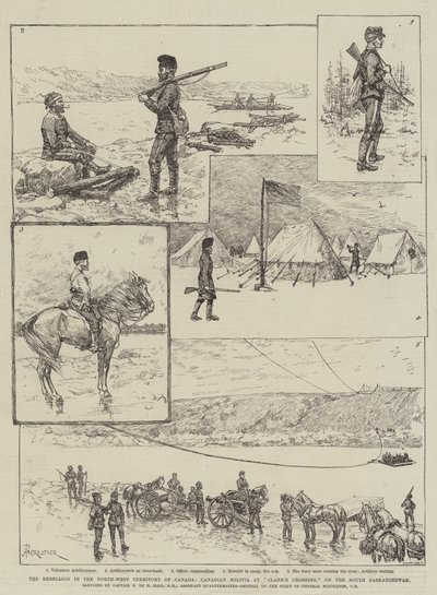 The Rebellion in the North West Territory of Canada, Canadian Militia at Clark