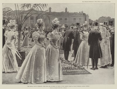 The Royal Visit to Ireland, the Duke and Duchess of York at the Garden Party at the Viceregal Lodge, Dublin by Amedee Forestier