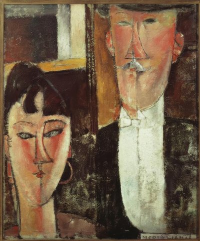 Bride and Groom by Amedeo Modigliani