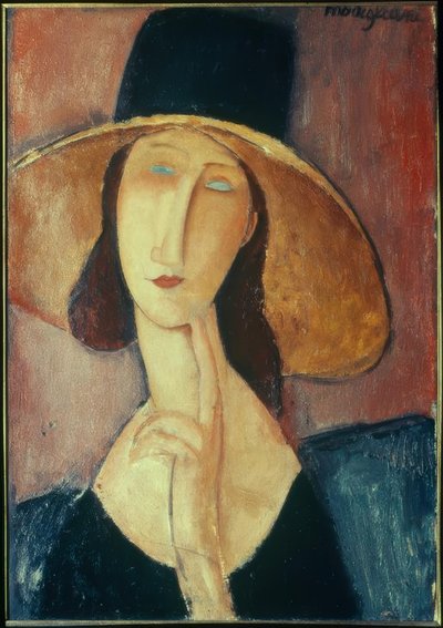 Woman with Large Hat by Amedeo Modigliani