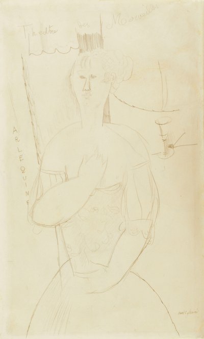 Harlequin, c.1915 by Amedeo Modigliani