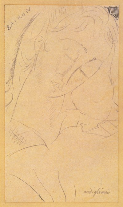 Head - Bairon by Amedeo Modigliani