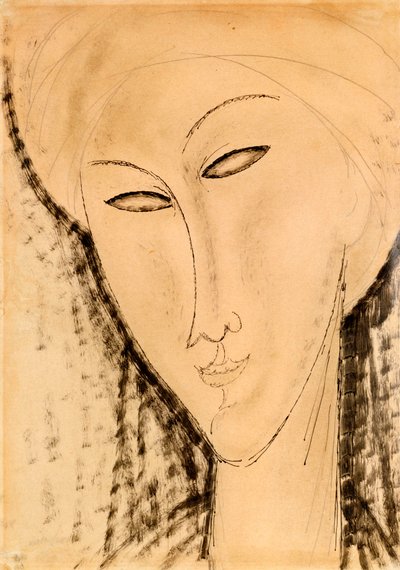 Head of a Woman by Amedeo Modigliani