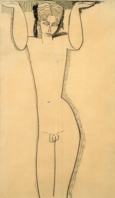 Naked Young Man (Atlas) by Amedeo Modigliani