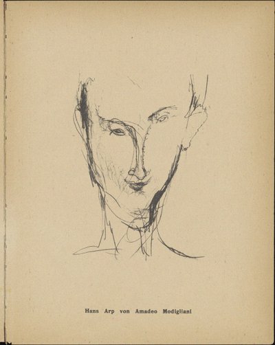 Portrait of Hans Arp, 1916 by Amedeo Modigliani