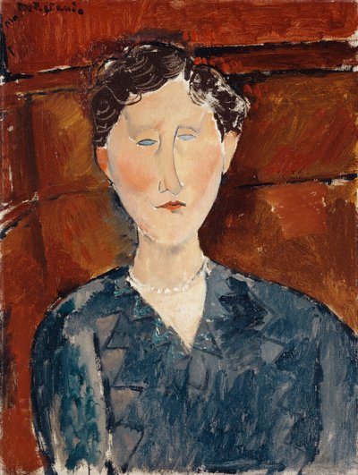 Portrait of a Woman in a Blue Blouse by Amedeo Modigliani