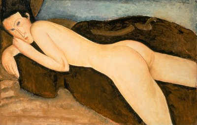 Reclining Nude from the Back (Nu Couche de Dos) 1917 by Amedeo Modigliani