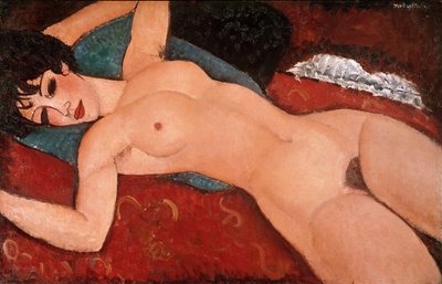 Reclining Nude (Red Nude) by Amedeo Modigliani
