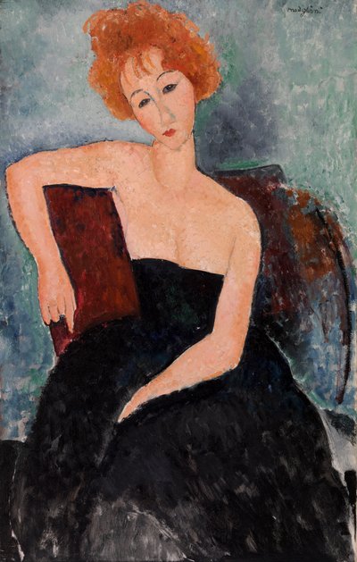 Redheaded Girl in Evening Dress by Amedeo Modigliani