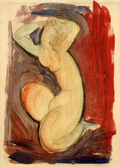 Red Caryatid by Amedeo Modigliani