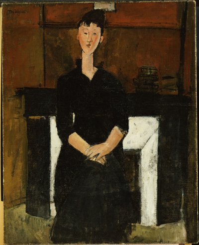 Woman Seated by a Fireplace by Amedeo Modigliani