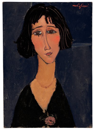 Young Woman with Rose by Amedeo Modigliani