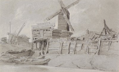 Windmill and Boat Yard by Amelia Long