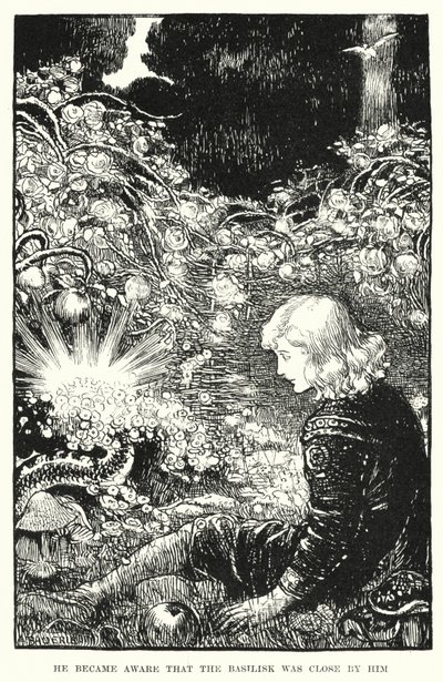 He became aware that the Basilisk was close by him by Amelia M. (attr.to) Bowerley or Bauerle