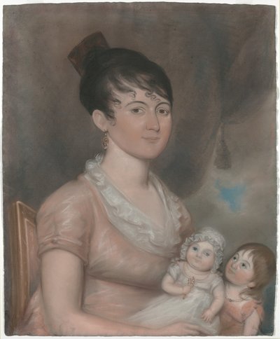 Anna Margaret Blake and Her Two Children by American 19th Century