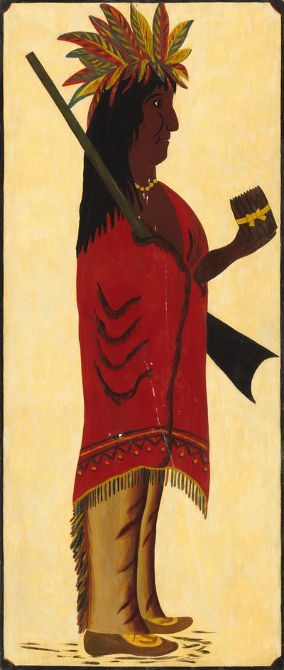 Indian Tobacco Shop Sign (reverse, Indian facing right) by American 19th Century